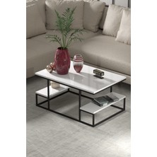 Sepetink Orta Sehpa Delux Raflı Beyaz