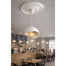 Ferisa Home Modern Beton Görünümlü Tekli Sarkıt Avize E27 Ampul Hediyeli – Salon Mutfak Ofis Aydınlatma