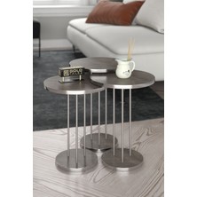 Sepetink Zigon Sehpa Terra Gümüş Gordion