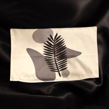 Mutlu Köşe Çift Tarafı Dijital Baskılı Keten Pamuk Minimal Premium Dizayn Dikdörtgen Kırlent Kılıfı Bel Kırlenti