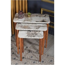 Sepetink Zigon Sehpa Ahşap Torna Ayak Kare -1002