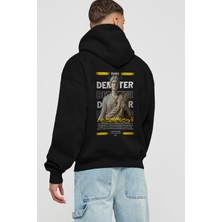 Ankhises Demeter 1 Mitoloji Arka Baskılı Siyah Hoodie Oversize Kapüşonlu Sweatshirt Erkek Kadın