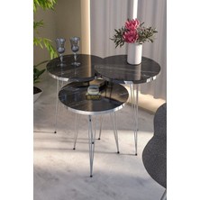 Sepetink Zigon Sehpa Gümüş Bendir Tel