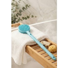 KaktüsKedi Çift Taraflı Silikon Sırt ve Banyo Fırçası - Uzun Saplı Masaj Etkili Vücut Lifi