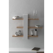 Sepetink 3 Raflı Dekoratif Duvar Rafı