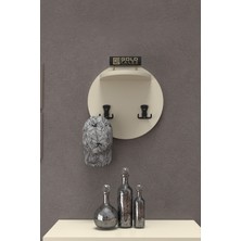 Sepetink Askılık Duvar Elbise Askılığı Portmanto Üstü Krem