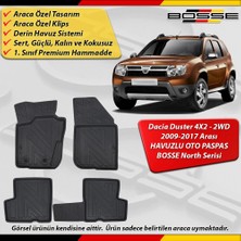 Dacia Duster 4x2 Paspas Araca Özel 2009-2017 Derin Havuzlu Paspas Bosse North Serisi