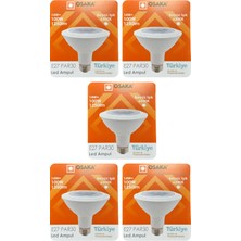 Avarson (5 Adet) Osaka 14W (100W) Beyaz Işık (6500K) E27 Duylu (Kalın Duy) LED PAR30 Ampul