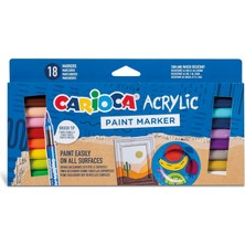 Akrilik Paint Marker Su Bazli Fırça Uçlu 18'li
