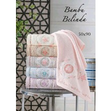 Arliva Home Bambu Nakışlı Dantelli 50X90 cm 6 Adet El Yüz Havlusu