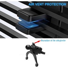 NR80 Araç Içi Havalandırma Kilitlenebilir Ayaklı Sağlam Telefon Tutucu Tek El Kullanım