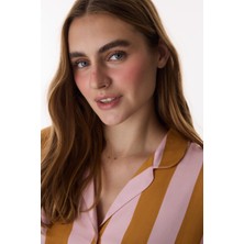Penti Bella Çizgili Gömlek Kısa Kollu Pijama Takımı