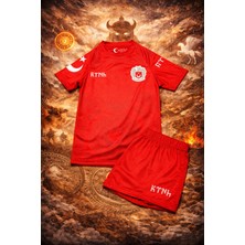 Rodak Spor Bozkurt Özel Tasarım Şortlu Çocuk Kırmızı Forması