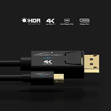 – Mini Displayport/mini-Dp (Thunderbolt)/displayport Kablosu – 2m (4K/60Hz ile UHD Çözünürlük, Sürüm 1.2, Bilgisayar ve Mac Için, Kilitlemeli Dp Fişi, Siyah)