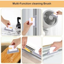 Çok Fonksiyonlu Temizlik Fırçası | Pencere Rayı ve Gövde Temizleyici | Beyaz ve Gri