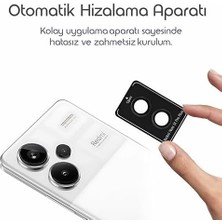 13 Pro Plus Için Otomatik Hizalama Aparatlı Yedek Kamera Lens Koruyucu 9h Sertliğinde Görüntüyü Bozmayan Çizilme ve Düşmeye Karşı Koruyan Alüminyum Alaşım Çerçeve Lens Camı