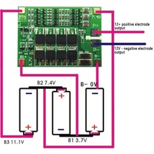 3s 40A Bms 12.6V 18650 Lityum Pil Şarj Koruma Modülü