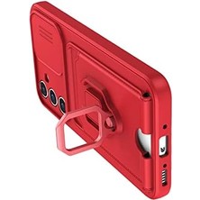 Galaxy S23 Fe Kılıf Zuma Kamera Sürgülü Kartvizitli Ipli Silikon Kılıf