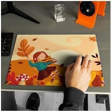 Arkadaşa Hediye Sonbahar Tasarımlı 40X30 Mousepad - Mouse Pad - Fare Altlığı - Mouse Pad