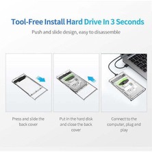 2.5 Inç Sata Harddisk Saklama Kutusu, Şeffaf Pleksi Kasa, Tak Çalıştır 2.5'' Uyumlu Harddisk Saklama Kutusu, Disk Koruma Kutu