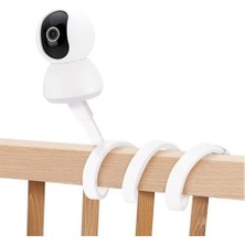 Bebek Monitörü Montaj Rafı, Çok Yönlü Büküm Montajlı Bebek Monitörü Beşik Tutucu, Aletsiz Veya Duvara Zarar Vermeyen Bebek Monitörü Tutucu, 1/4 Dişli Delikli Uyumlu Bebek Monitörü Kamerası