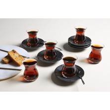 Seasons Siyah 6 Kişilik Çay Takımı
