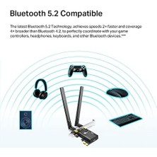 TX20E, AX1800 Wi-Fi 6 Bluetooth 5.2 Pcıe Ağ Kartı