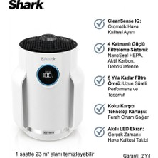 Shark Akıllı Hava Temizleme Cihazı Hepa Filtreli 5 Yıl Filtre Ömrü Koku Giderici Alerji Dostu Sessiz Ev Ofis Tipi