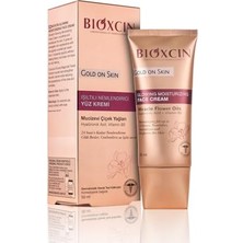 Gold On Skin Işıltılı Nemlendirici Yüz Kremi – Hyalüronik Asitli, Pantenollü, Çiçek Yağları ile Zenginleştirilmiş, Tüm Cilt Tipleri Için, 50 ml