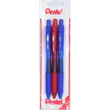 Energel 0.7 mm Likit Roller Kalem 2xmavi/1xkırmızı 3'lü Set