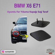 AutoPit 3D Bmw X6 E71 Uyumlu Far Yıkama Kapağı Sağ Taraf