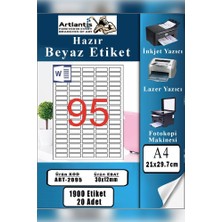 Artlantis A4 Hazır Etiket 52.5X21.2 mm 10 Sayfa 1 Paket 56 Fiyatı