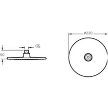 Rain L A45708STA Duş Başlığı, Krom
