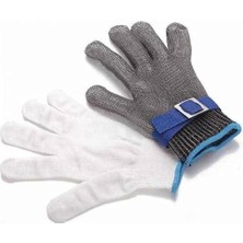 Kasap Eldiveni Kesilmez Çelik Eldiven Paslanmaz Metal Tel Hasır Örgü Kesim Güvenliği L