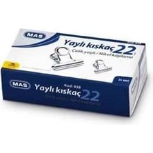 Beyaz Metal Kıskaç Yaylı 22 Milimetre, 2 Düzinelik Kutu