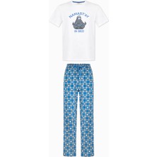 Penti Erkek Namastay Bed Ekoseli Kısa Kollu Pijama Takımı
