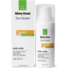 Güneş Kremi Yağlı Cilyler Için +50 Spf Pa++++ Yüksek Koruma