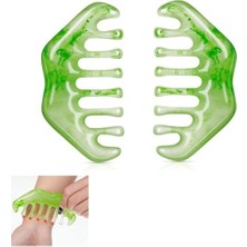 Xspring Masaj Tarağı, 2'li Set Yeşim Taşı Yüz Masaj Aleti, Guasha Tarak, Saç Derisi ve Tüm Vücut Masajı Için, Baş, Yüz, Boyun, Sırt, El ve Ayaklar Için, Anneler Günü ve Sevgililer Günü Hediyesi