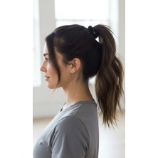 Yoga Spor Tokası - Siyah Lastik Toka (Aloyazılı)