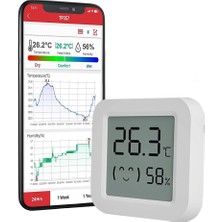 Isı ve Nem Ölçer Termometre Bluetoooth Bağlantılı Dijital Termometre LCD Ekranlı Isı Nem Ölçer, Ios/ ile Uyumlu,çucuk,bebek,ev Vs. Için, Beyaz