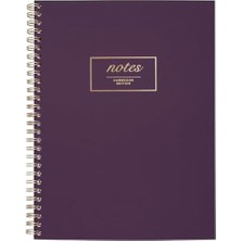 Toplantı Defteri/günlük, Mor, 80 Çift Telli Çarşaf, 20 cm x 17 cm (49556)