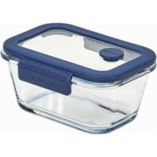 Glace Vakumlu Cam Saklama Kabı Seti Mavi 5 Parça D-NEOBGLS05