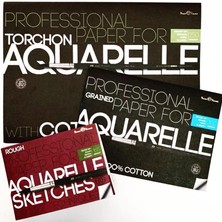 Bruno Visconti Torchon Pamuk Elyaflı Suluboya Kağıdı, Dosyalı. 250 Gr. A2 10 Yp (Millimeters, A3 420X297 (1))