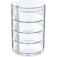 4 Katlı Dönebilen Şeffaf Takı Organizer Düzenleyici