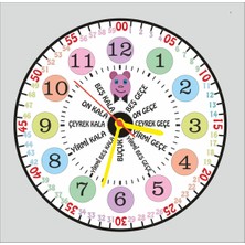 UltraMint Çocuklar Için Renkli ve Eğlenceli Öğretici Saat, Öğrenmeyi Keyifli Hale Getirir