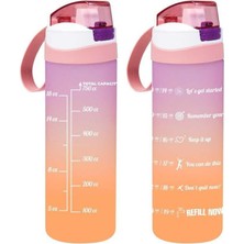 161670-162 Su Şişesi - Motivasyon Su Matarası - Suluk Yavruağzı