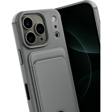 Kayem Kay  Apple iPhone 17 Pro Kelvin Kartvizitli Silikon - Gri 56487