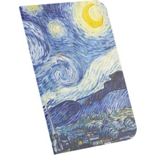The Starry Night, 1889, A4 Defter I, Çizgisiz, Toplam 64 Sayfa, Tel Dikiş, Esnek Kapak, Oval Kenar, Tuval Doku, 60 Gram, Sarı Krem Renk, 21X29,7X0,5CM