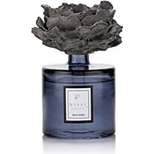 500 ml Siyah Silindir Şişe Vanilya Kokulu Gül Taşlı Oda Kokusu