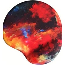 Oval Bilek Destekli Kum Desen Tip Kaymaz Taban Optik Bilgisayar Notebook Mouse Pad Maus Pad 17,5X21,5CM (Alaca Bulaca)